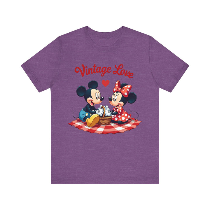 Disney Vintage Love Vibe T Shirt | Heather Team Purple