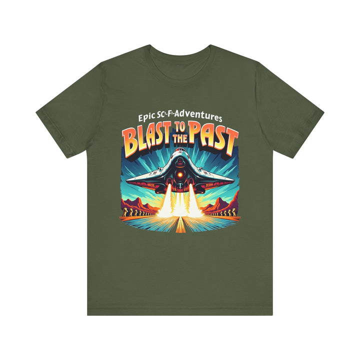 80s Sci-Fi Time Travel T Shirt | Military Green