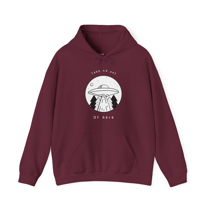 Alien Take Me Out of Here Hoodie | Maroon