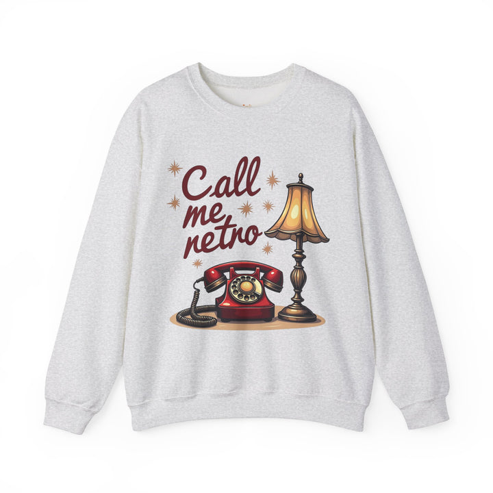 Retro Call Me Retro Vibes Sweatshirt | Ash