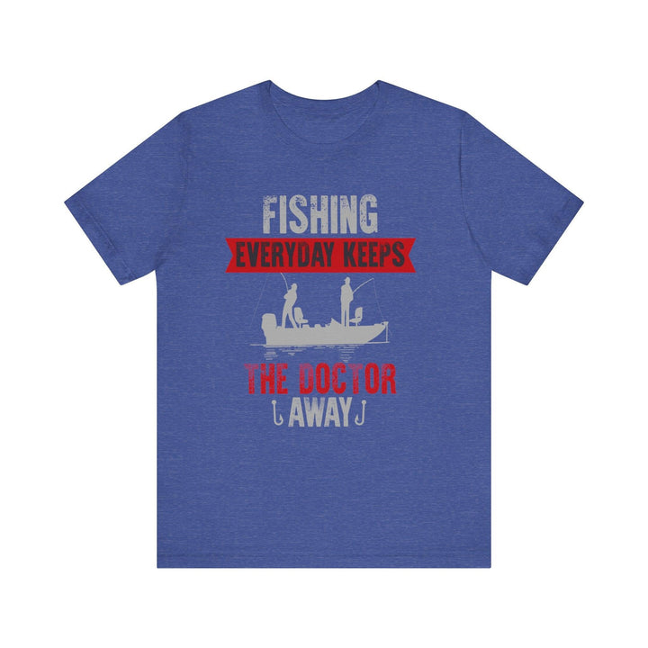 Fishing Therapy Vibe T Shirt | Heather True Royal