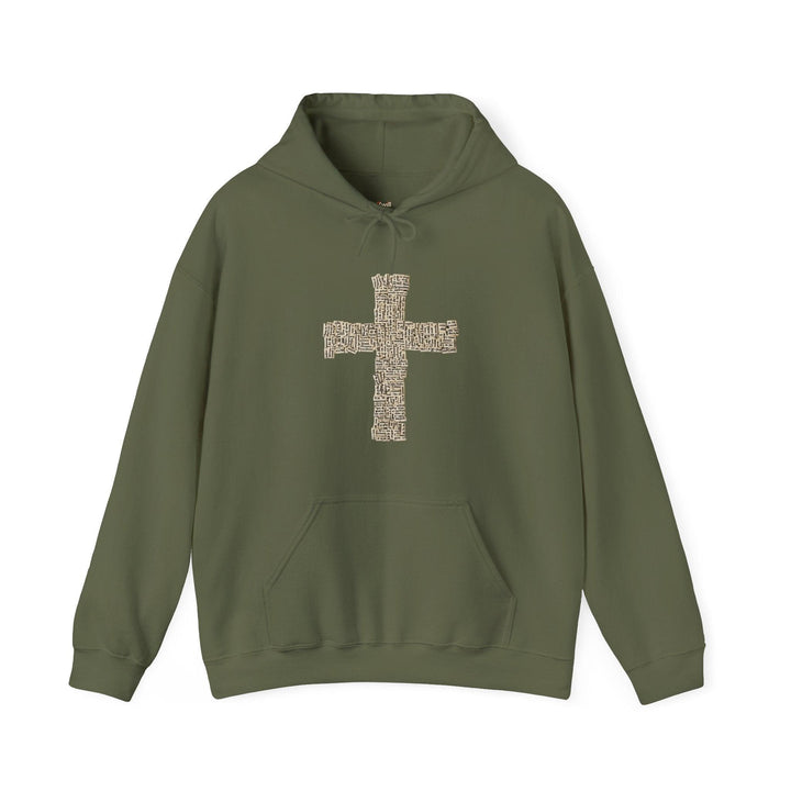 Christian Words of Faith Hoodie | Military Green