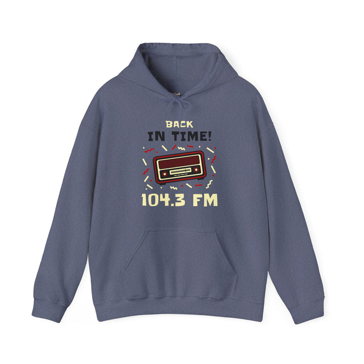 Classic Vintage Radio Hoodie | Heather Navy