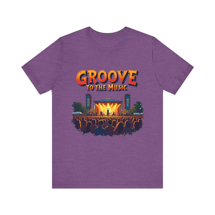 Retro Groove to the Music T Shirt | Heather Team Purple