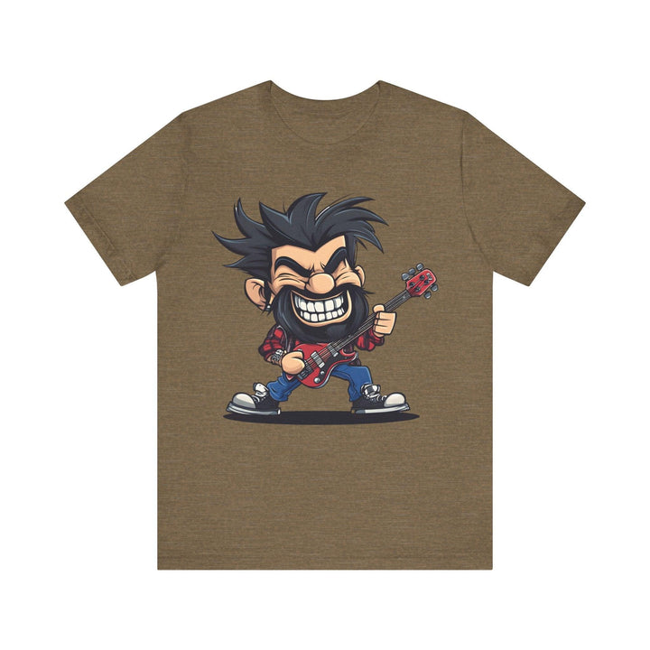 Rock Beard Power T Shirt | Heather Olive