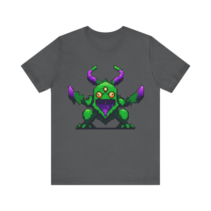 Adventure 8-Bit Monster Invader T Shirt | Asphalt