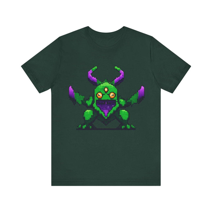 Adventure 8-Bit Monster Invader T Shirt | Forest