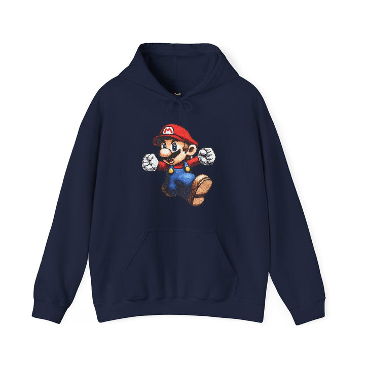 Mario Jumping Pixel Hero Hoodie | Navy