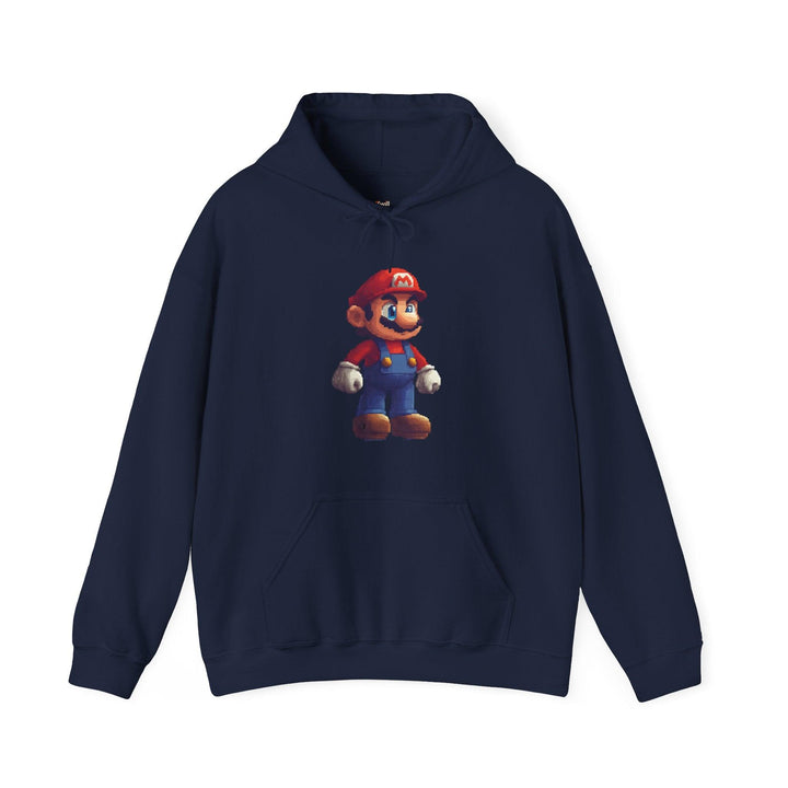 Mario Pixel Plumber Hero Hoodies | Navy Twill Tees