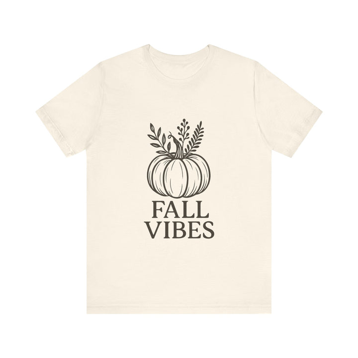 Flower Fall Pumpkin Botanical T-Shirt | Natural Twill Tees