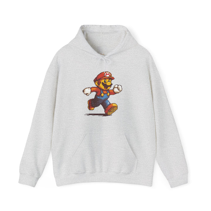 Retro Mario Running Hoodie | Ash