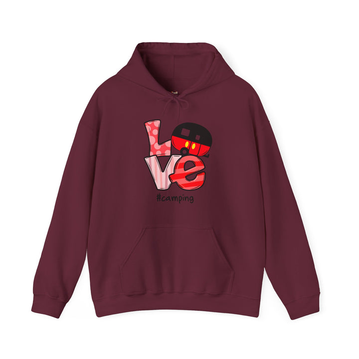 Summer Camp Love Hoodie | Maroon Twill Tees
