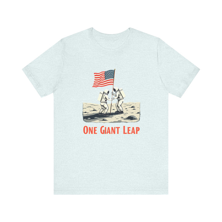 Nasa Lunar Landing Tribute T Shirt | Heather Ice Blue