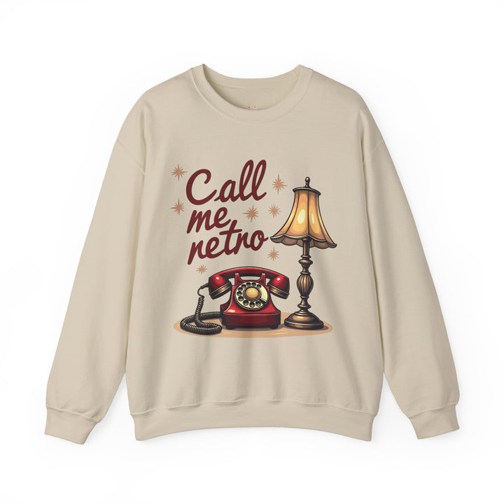 Retro Call Me Retro Vibes Sweatshirt | Sand