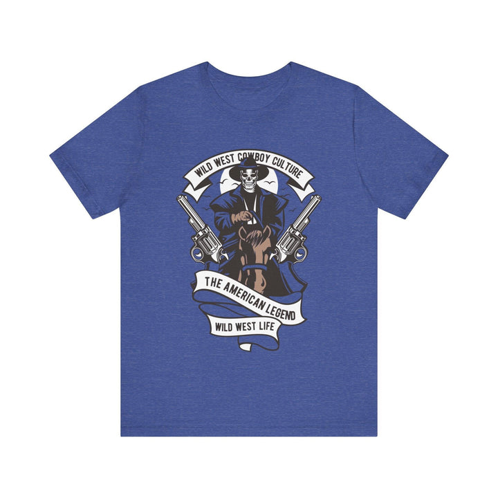 90s Wild West Cowboy T Shirt | Heather True Royal