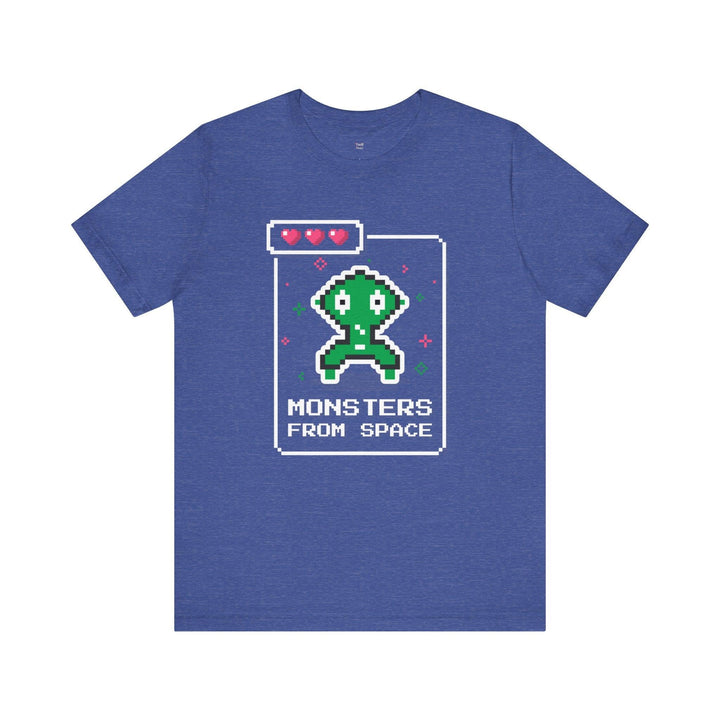 Retro Gaming Monsters From Space T Shirt | Heather True Royal