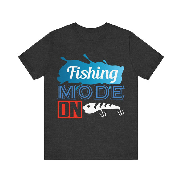 Fishing Mode On T Shirt | Dark Grey Heather