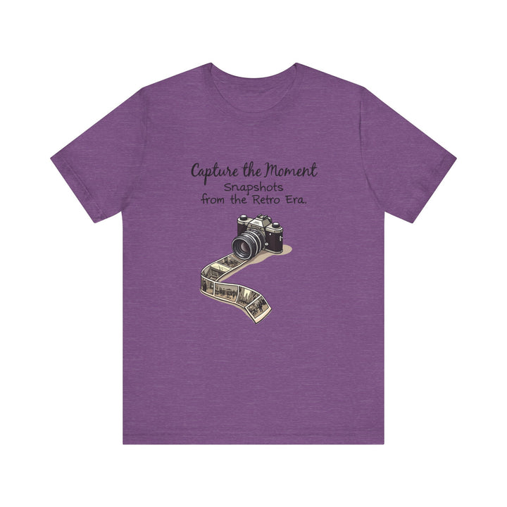 Retro Snapshots Capture the Moment T Shirt | Heather Team Purple