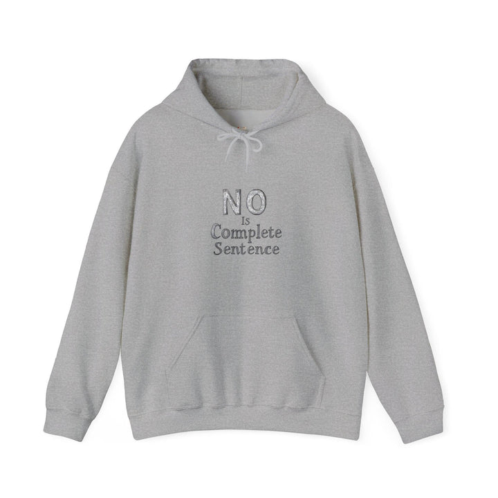 Retro No is Enough Hoodie | Sport Grey