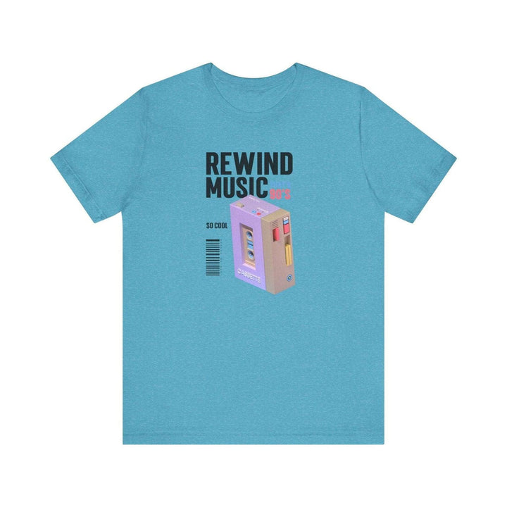 Classic 90s Vibe Cassette T Shirt | Heather Aqua