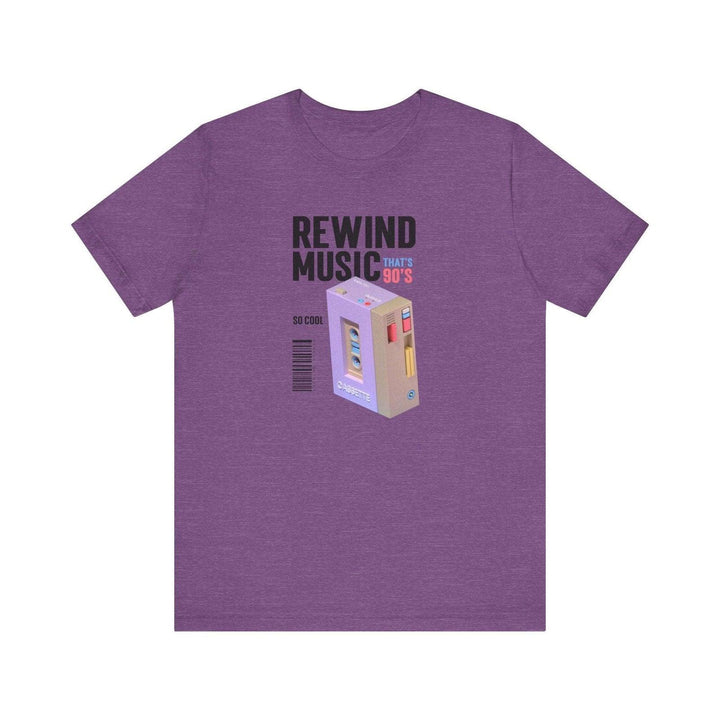 Classic 90s Vibe Cassette T Shirt | Heather Team Purple