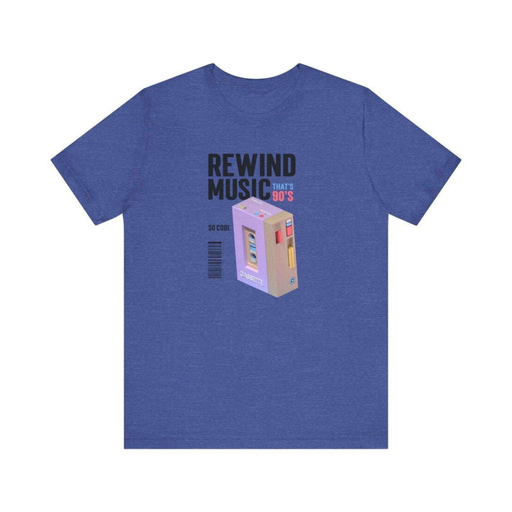 Classic 90s Vibe Cassette T Shirt | Heather True Royal