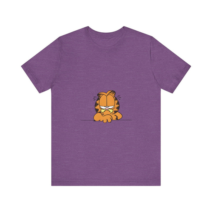 Disney Lazy Cat Attitude T Shirt | Heather Team Purple