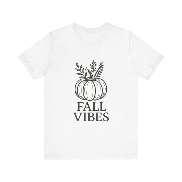 Flower Fall Pumpkin Botanical T-Shirt | White Twill Tees