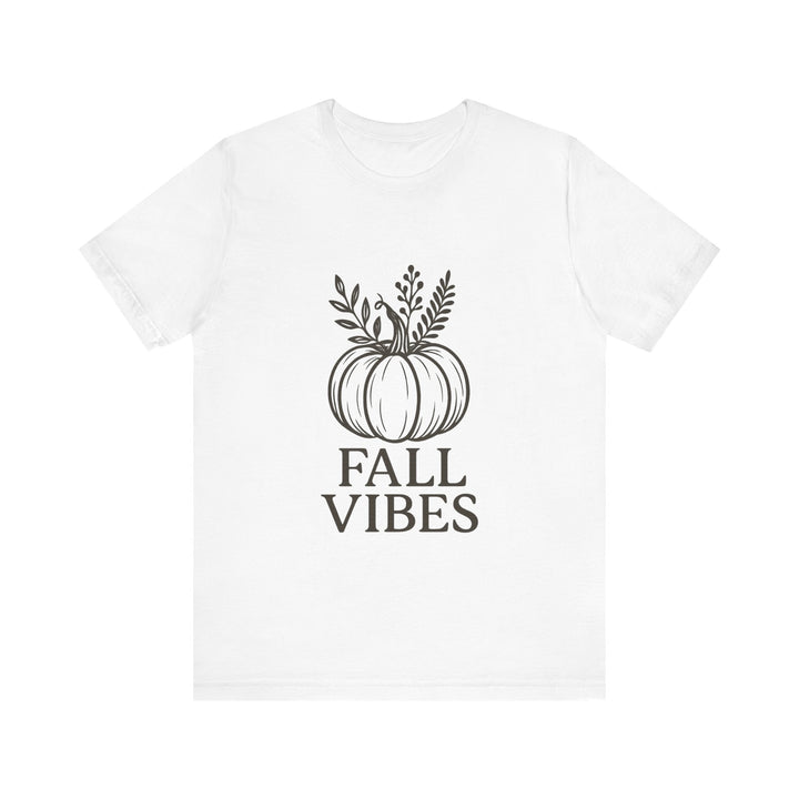 Flower Fall Pumpkin Botanical T-Shirt | White Twill Tees
