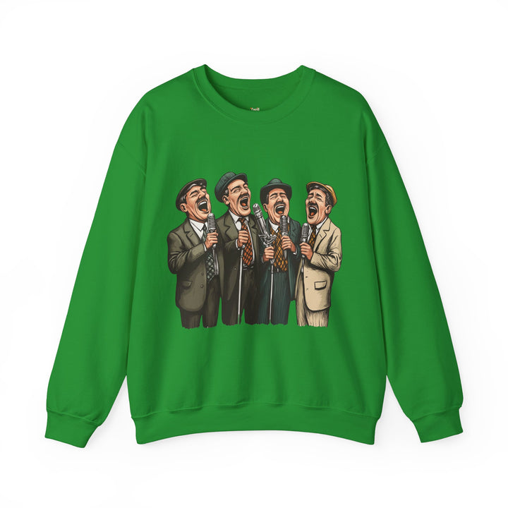 Retro Barbershop Quartet Vibes Sweatshirt | Irish Green