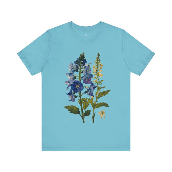 Flower Blue Blossom Beauty T Shirt | Turquoise