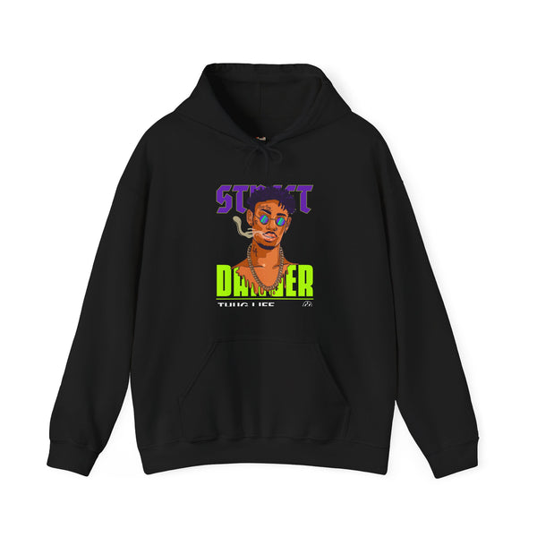 Hip Hop Street Danger Hoodie | Black