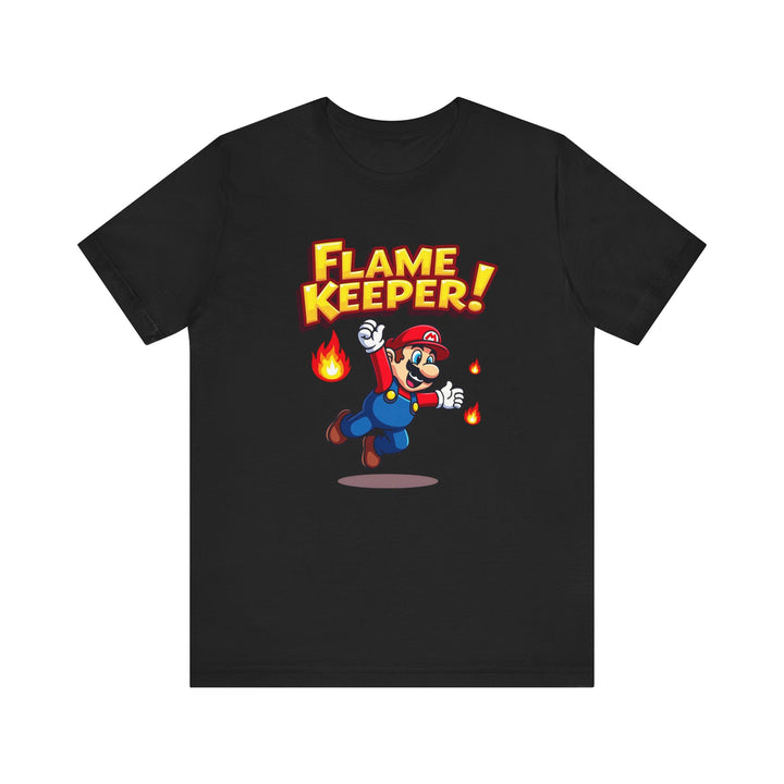 Mario Flame Keeper T Shirt | Black Twill Tees