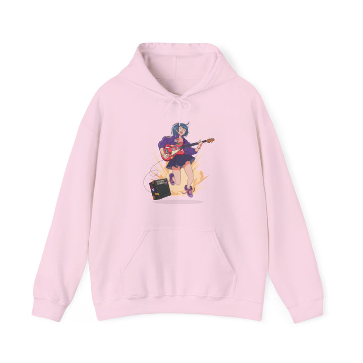 Band Rockstar Anime Hoodie | Light Pink