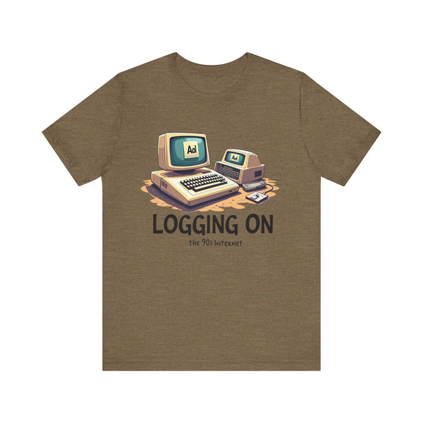 90s Internet Startup T Shirt | Heather Olive