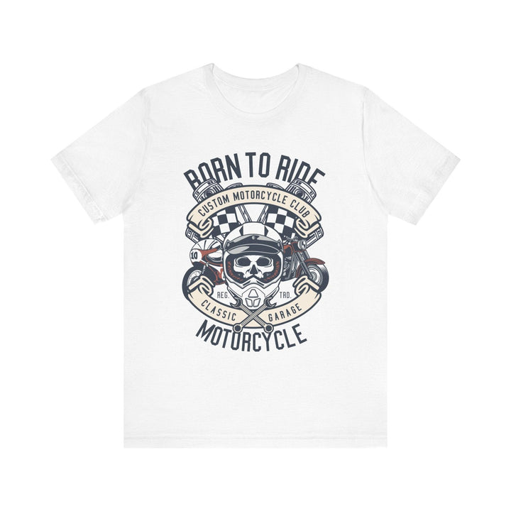 90s Born to Ride Motorcycle T Shirt | White