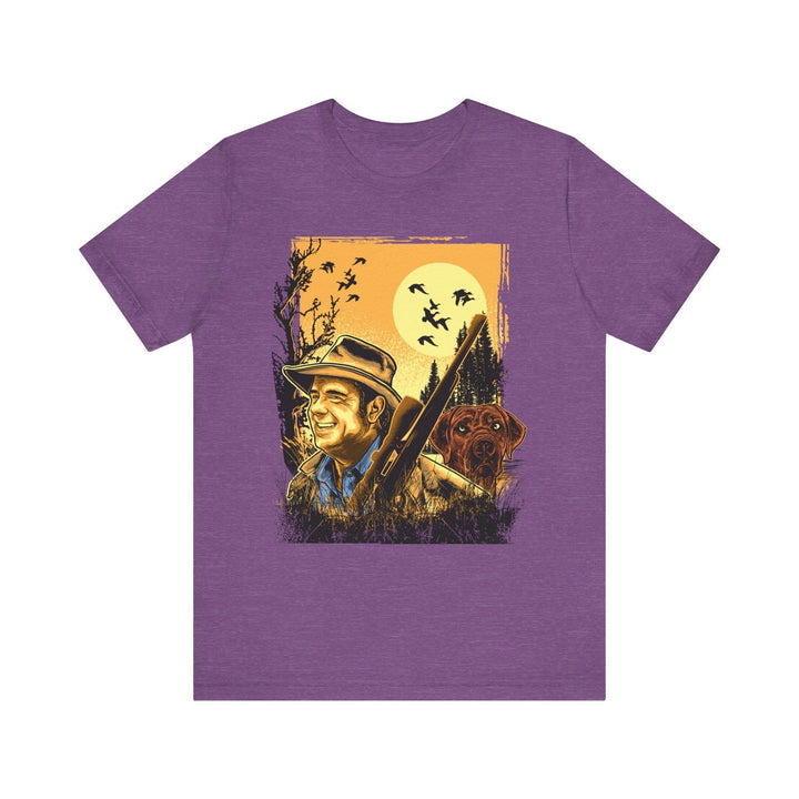 Retro Hunting Companions T Shirt | Heather Team Purple