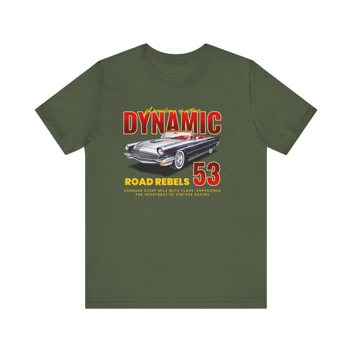 80s Dynamic Road Rebels 53 T Shirt | Military Green