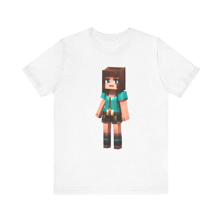 Minecraft Adventure Block Heroine T Shirt | White