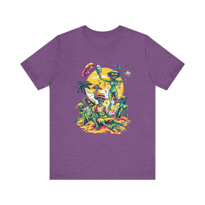 Alien Beach Party T Shirt | Heather Team Purple