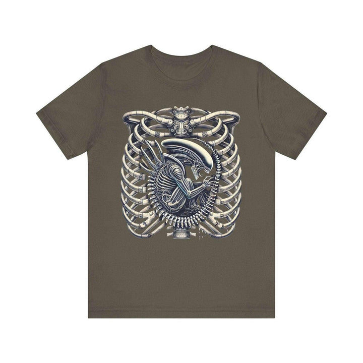 Alien Ribcage T Shirt | Army