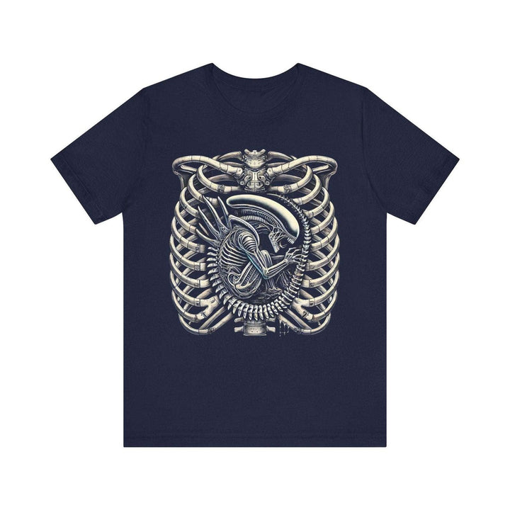 Alien Ribcage T Shirt | Navy