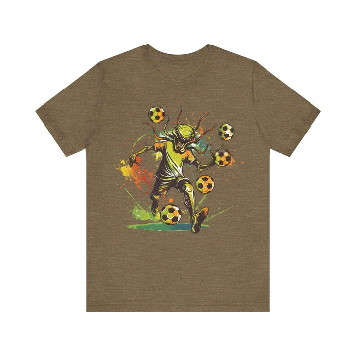 Alien Soccer Champ T Shirt | Heather Olive