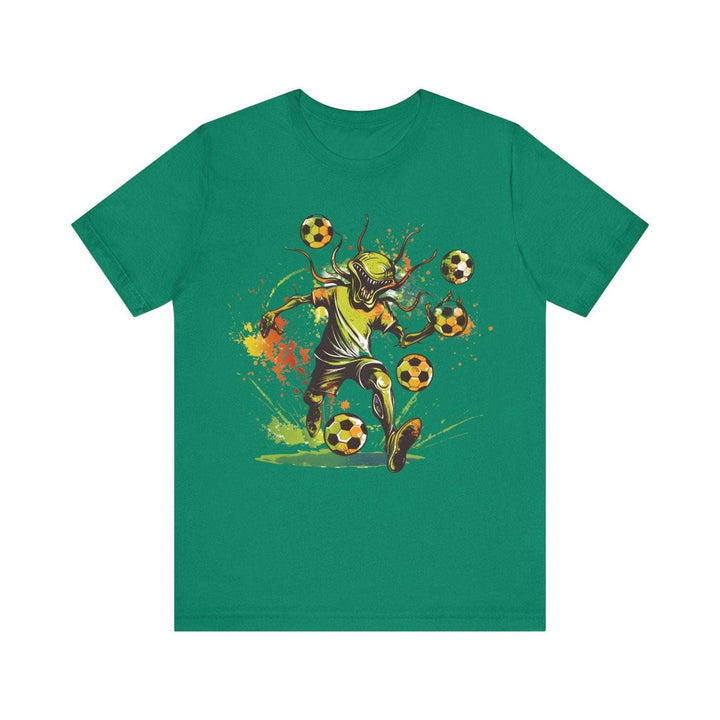 Alien Soccer Champ T Shirt | Kelly