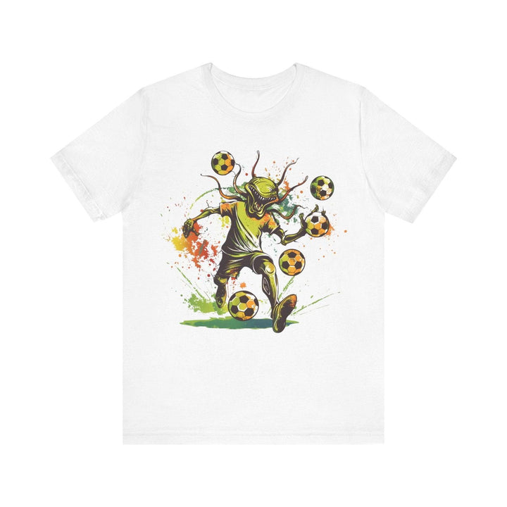 Alien Soccer Champ T Shirt | White