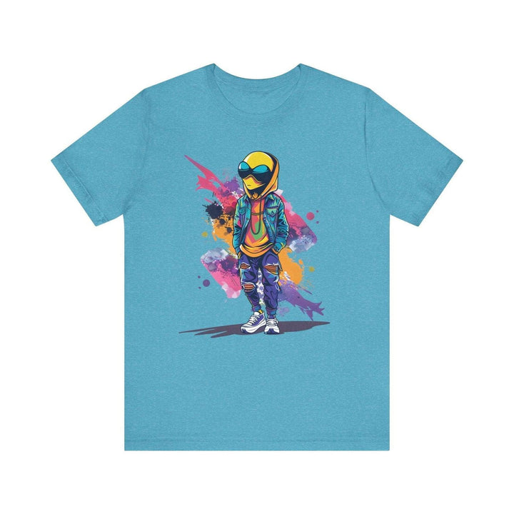 Alien Street Style T Shirt | Heather Aqua