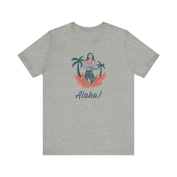 Beach Aloha Island Vibes T Shirt | Athletic Heather