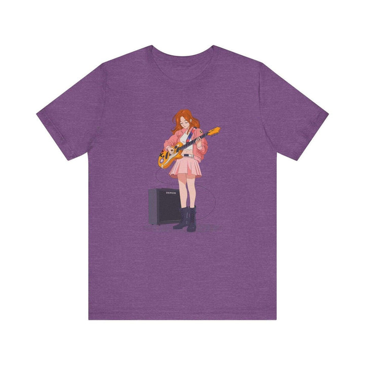 Band Anime Rock Girl T Shirt | Heather Team Purple