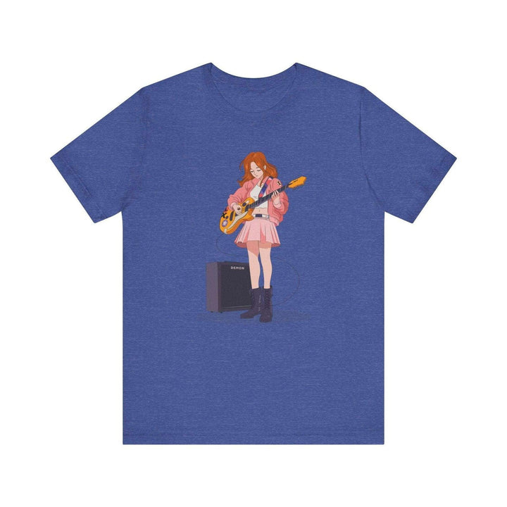 Band Anime Rock Girl T Shirt | Heather True Royal