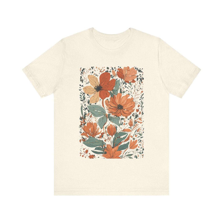 Flower Autumn Blooms T Shirt | Natural